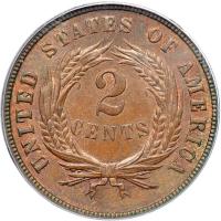 1871 Two Cents. PCGS MS64 - 2