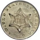 1852 Silver Three Cents. PCGS MS61