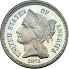 1873 Nickel Three Cents. Closed 3. PCGS PF64