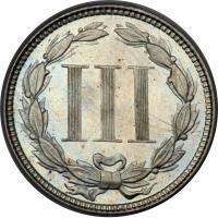 1873 Nickel Three Cents. Closed 3. PCGS PF64 - 2