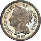 1882 Nickel Three Cents. PCGS PF63