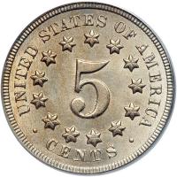 1868 Shield Nickel. PCGS MS64 - 2