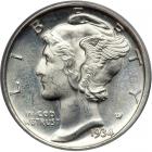 1934-D Mercury Dime. PCGS MS65