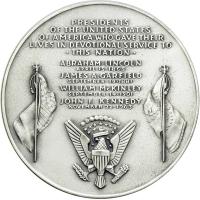 1965. Medallic Art Company Silver Medal Honoring The Presidents of The United States Assassinated While In Office - 2