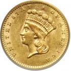 1858 $1 Gold Indian. PCGS AU55