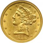 1886-S $5 Liberty. PCI MS63