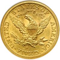 1886-S $5 Liberty. PCI MS63 - 2