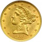 1904 $5 Liberty. PCGS MS61