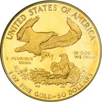 1989-W $50 Gold Eagle. PCGS PF69 - 2