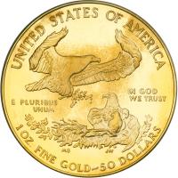 1991-W $50 Gold Eagle. PCGS PF69 - 2
