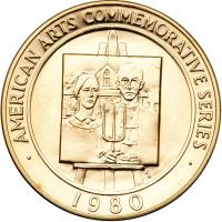 1980 U.S. Mint Gold 1 ozt Grant Wood Medals - 2