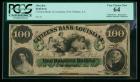 Citizens Bank of Louisiana, New Orleans, LA. $100.00 18__ Remainder. PCGS Very Choice New 64