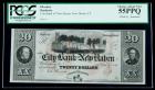 City Bank of New Haven, New Haven, CT. $20.00 18__ Remainder. PCGS Choice About New 55PPQ