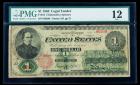 1862, $1 United States Note. PMG Fine 12