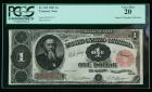 1891, $1 Coin Note. PCGS Very Fine 20
