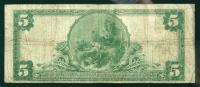 1902, $5 National Bank Note. First NT & SB, Fullerton, CA. PCGS Very Good 10 - 2