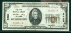 1929, $20 National Bank Note. The First NB, Santa Ana, CA. PCGS Very Fine 20PPQ