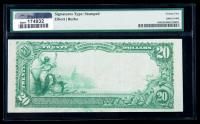 1902, $20 National Bank Note. Los Angeles-First NT&SB, Los Angeles, CA. PMG Very Fine 25 - 2