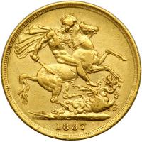 Australia. Sovereign, 1887-S. VF - 2