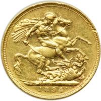 Australia. Sovereign, 1894-M. VF - 2