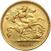 Australia. &frac12; Sovereign, 1915-S. AEF - 2