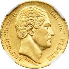 Belgium. 20 Francs, 1865. NGC EF