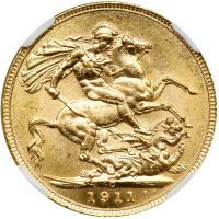 Canada. Sovereign, 1911-C. NGC MS62 - 2