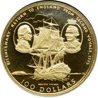 Cook Islands. 100 Dollars, 1975. PF - 2