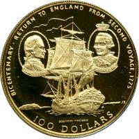 Cook Islands. 100 Dollars, 1975. PF - 2