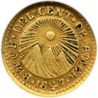 Costa Rica. &frac12; Escudo, 1847-CR JB. NGC VF30