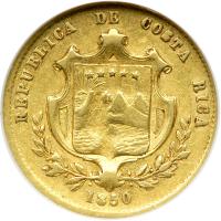 Costa Rica. 1 Escudo, 1850-JB. NGC VF35 - 2