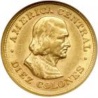 Costa Rica. 10 Colones, 1899. NGC AU55