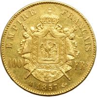 France. 100 Francs, 1857-A. VF - 2