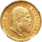 German States - W&uuml;rttemberg. 20 Marks, 1900-F. NGC MS62