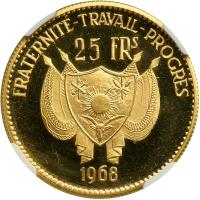 Niger. 25 Francs, 1968. NGC PF63 - 2