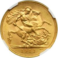 South Africa. Sovereign, 1932-SA. NGC MS65 - 2