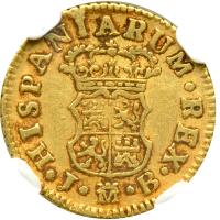 Spain. &frac12; Escudo, 1758-JB (Madrid). NGC VF25 - 2