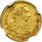 Spain. &frac12; Escudo, 1772-PJ (Madrid). NGC EF