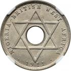 British West Africa. &frac12; Penny, 1911-H. NGC AU55