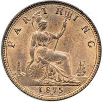 Great Britain. Farthing, 1875-H. UNC - 2