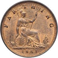 Great Britain. Farthing, 1881. UNC - 2