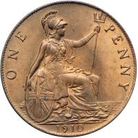 Great Britain. Penny, 1910. UNC - 2