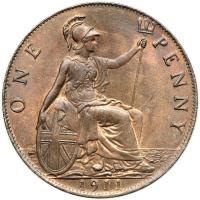 Great Britain. Penny, 1911. UNC - 2