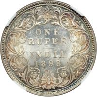 British India. Rupee, 1898-B. NGC MS61 - 2