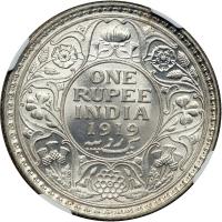 British India. Rupee, 1919-C. NGC MS63 - 2