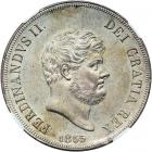 Italian States - Naples. Piastra of 120 grani, 1855. NGC AU55