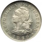 St. Thomas & Prince. 20 Centavos, 1929. NGC MS66