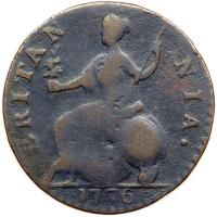 1776 Machin's Mills Halfpenny Vlack 6-76A Rarity-4 F15 - 2