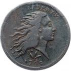 1793 S-9 R2 Wreath Cent with Vine & Bars Edge Device. PCGS F15