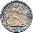 1869 Liberty Seated Half Dime. PCGS PF62